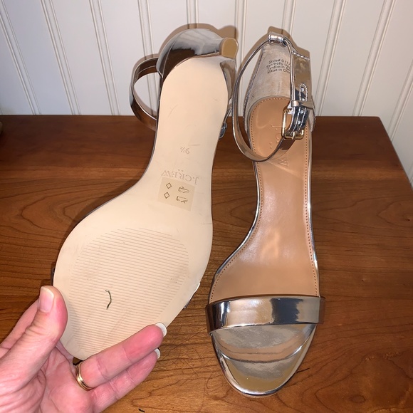 J.CREW Silver  Ankle Strap Sandals 9.5 NEW! - Picture 6 of 6